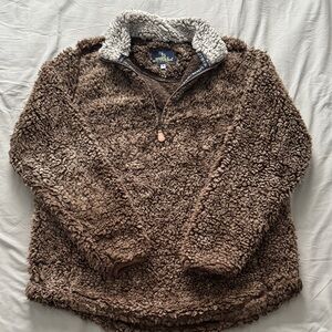 Simply Southern Brown Sherpa Pullover